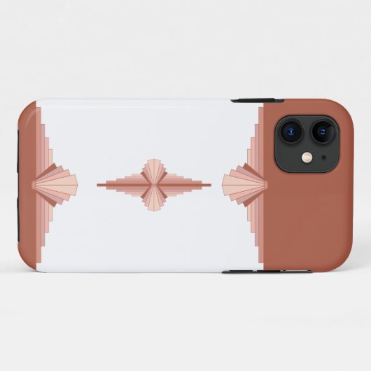 Kunstdeco-elementen in een roos goudpalet Case-Mate iPhone case (Achterkant (horizontaal))