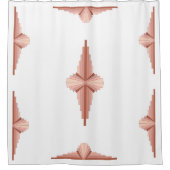 Kunstdeco-elementen in een roos goudpalet douchegordijn (Voorkant)