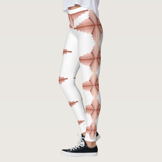 Kunstdeco-elementen in een roos goudpalet leggings (Links)