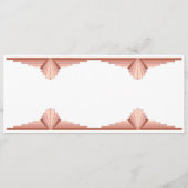 Kunstdeco-elementen in een roos goudpalet menu (Voorkant)