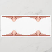 Kunstdeco-elementen in een roos goudpalet menu (Achterkant)