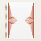 Kunstdeco-elementen in een roos goudpalet planner (Voorkant)