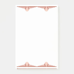 Kunstdeco-elementen in een roos goudpalet post-it® notes
