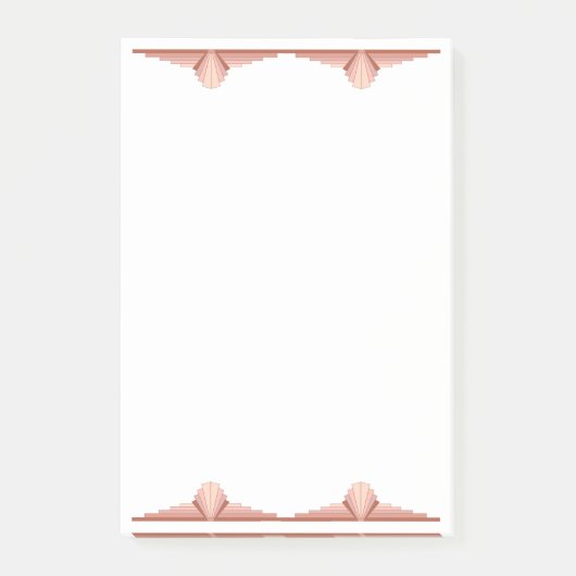 Kunstdeco-elementen in een roos goudpalet post-it® notes (Voorkant)