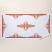 Kunstdeco-elementen in een roos goudpalet strandlaken (Voorkant)