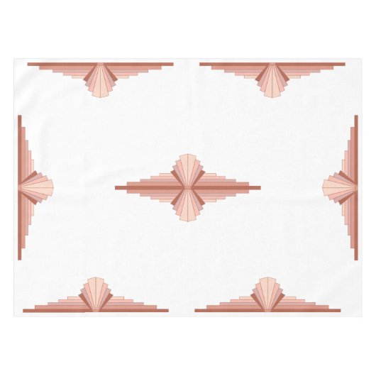 Kunstdeco-elementen in een roos goudpalet tafelkleed (Voorkant (Horizontaal))