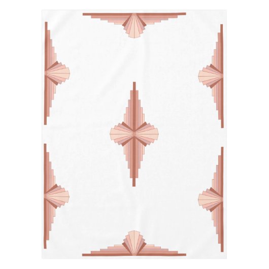 Kunstdeco-elementen in een roos goudpalet tafelkleed (Voorkant)