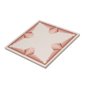 Kunstdeco-elementen in een roos goudpalet tegeltje (Zijkant)