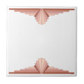 Kunstdeco-elementen in een roos goudpalet tegeltje (Voorkant)