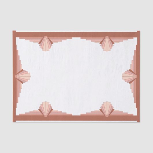 Kunstdeco-elementen in een roos goudpalet tissuepapier (Voorkant)