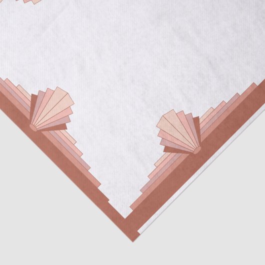 Kunstdeco-elementen in een roos goudpalet tissuepapier (Detail)