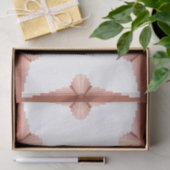 Kunstdeco-elementen in een roos goudpalet tissuepapier (Geschenk)