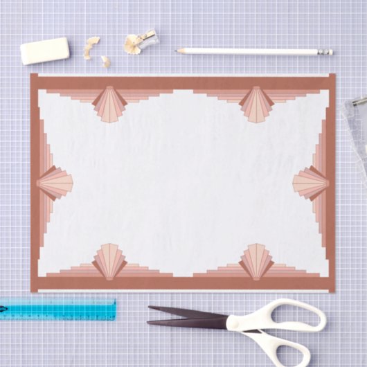 Kunstdeco-elementen in een roos goudpalet tissuepapier (Craft)