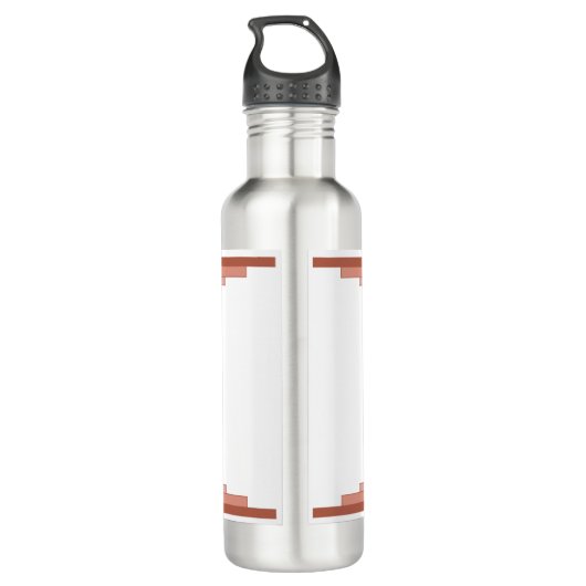 Kunstdeco-elementen in een roos goudpalet waterfles (Achterkant)