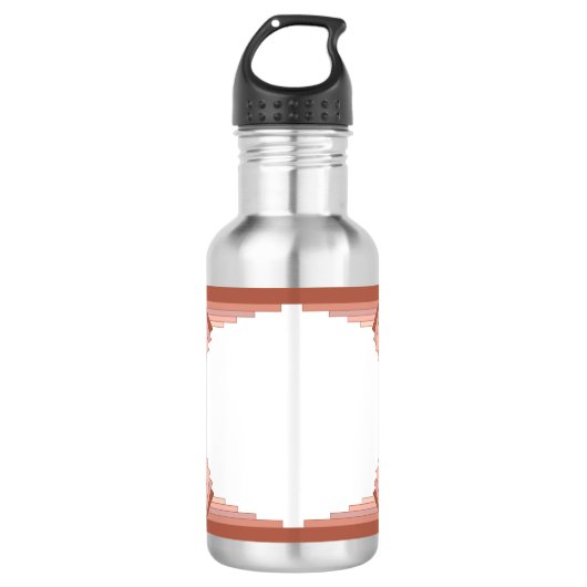 Kunstdeco-elementen in een roos goudpalet waterfles  (Voorkant)