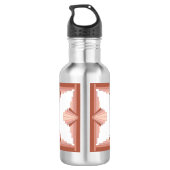 Kunstdeco-elementen in een roos goudpalet waterfles  (Achterkant)