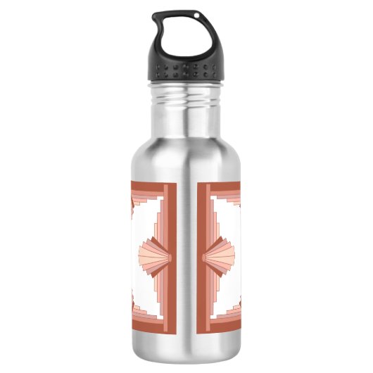 Kunstdeco-elementen in een roos goudpalet waterfles (Achterkant)