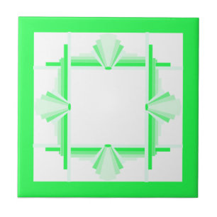 Kunstdeco-elementen in fluorhelder blauwgroen groe tegeltje