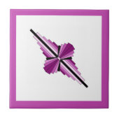 Kunstdeco-elementen in frambozen en roze tegeltje (Voorkant)