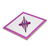 Kunstdeco-elementen in frambozen en roze tegeltje (Zijkant)