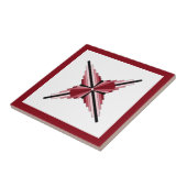 Kunstdeco-elementen in frambozen en roze tegeltje (Zijkant)