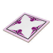 Kunstdeco-elementen in frambozen en roze tegeltje (Zijkant)