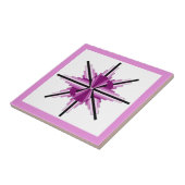 Kunstdeco-elementen in frambozen en roze tegeltje (Zijkant)