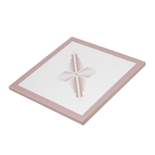 Kunstdeco-elementen in lichtbruin tegeltje (Zijkant)