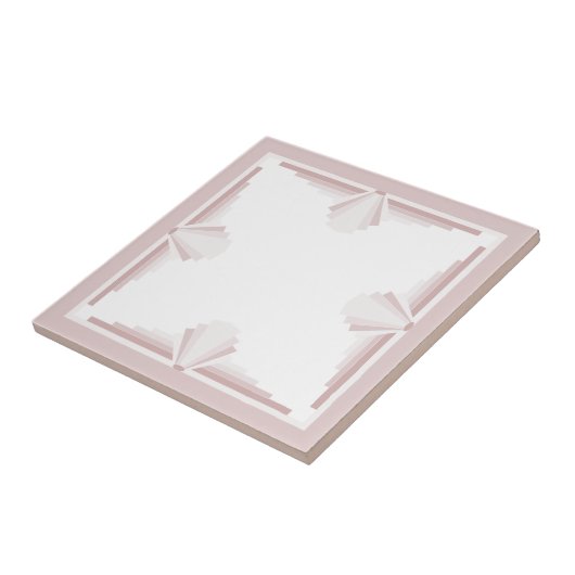 Kunstdeco-elementen in lichtbruin tegeltje (Zijkant)