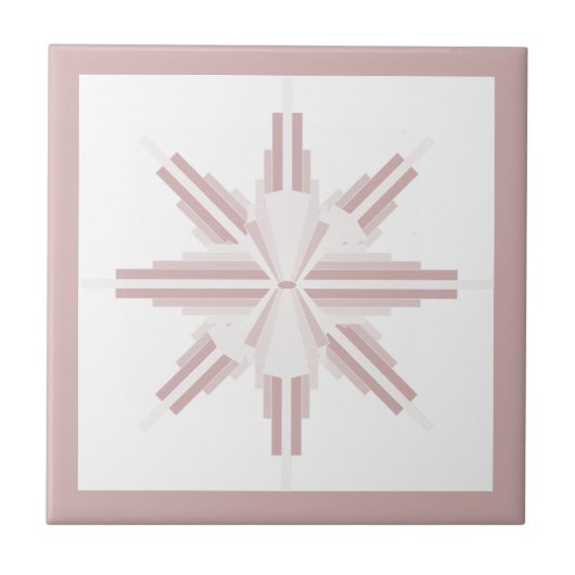 Kunstdeco-elementen in lichtbruin tegeltje (Voorkant)