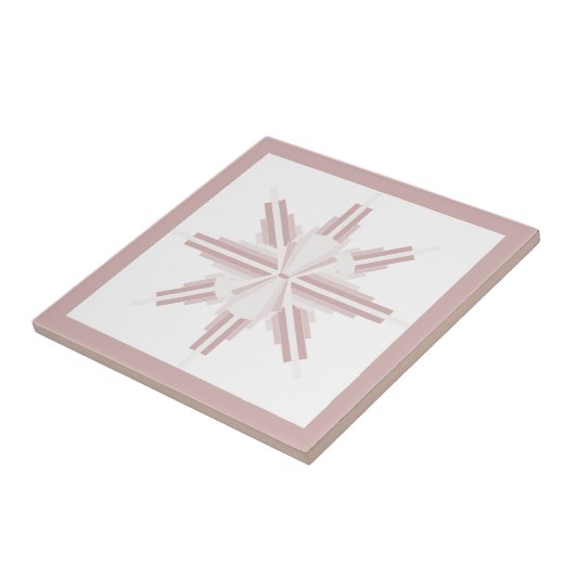 Kunstdeco-elementen in lichtbruin tegeltje (Zijkant)