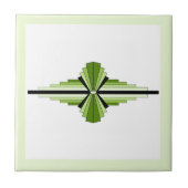 Kunstdeco-elementen in mossy greens tegeltje (Voorkant)