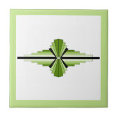 Kunstdeco-elementen in mossy greens tegeltje (Voorkant)