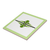 Kunstdeco-elementen in mossy greens tegeltje (Zijkant)