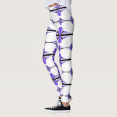 Kunstdeco-elementen in pastel-paarse leggings (Links)