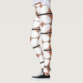 Kunstdeco-elementen in pastelperzikleggings leggings (Links)