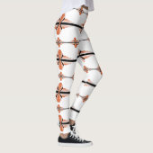 Kunstdeco-elementen in pastelperzikleggings leggings (Rechts)
