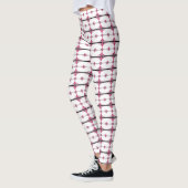 Kunstdeco-elementen in pastelroos leggings (Links)