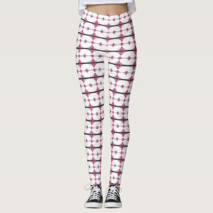 Kunstdeco-elementen in pastelroos leggings