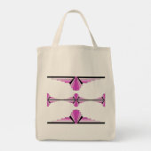 Kunstdeco-elementen in pastelroze tote bag (Achterkant)