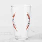 Kunstdeco-elementen in roos goud, bruin en blauw glas (Links)