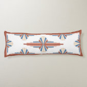 Kunstdeco-elementen in roos goud, bruin en blauw lichaamskussen (Achterkant)
