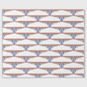 Kunstdeco-elementen in roos goud en blauw cadeaupapier (Vlak)