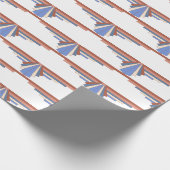 Kunstdeco-elementen in roos goud en blauw cadeaupapier (Hoek)