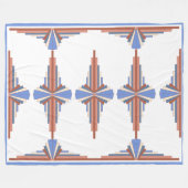 Kunstdeco-elementen in roos goud en blauw fleece deken (Voorkant (Horizontaal))