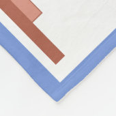 Kunstdeco-elementen in roos goud en blauw fleece deken (Hoek)