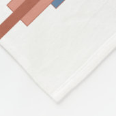 Kunstdeco-elementen in roos goud en blauw fleece deken (Hoek)