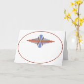 Kunstdeco-elementen in roos goud en blauw kaart (Gele Bloem)