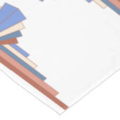 Kunstdeco-elementen in roos goud en blauw korte tafelloper (Hoek)