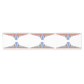 Kunstdeco-elementen in roos goud en blauw korte tafelloper (Horizontaal)